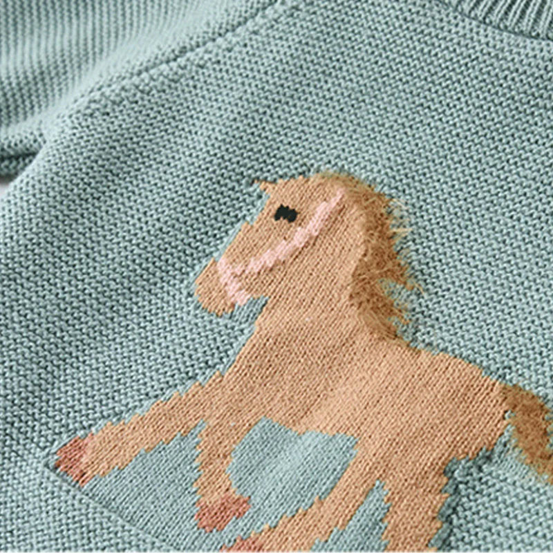 IENENS-Pulôveres de lã grossa para crianças, suéteres quentes para crianças, casacos de desenhos animados para crianças, roupas para bebês meninos e meninas