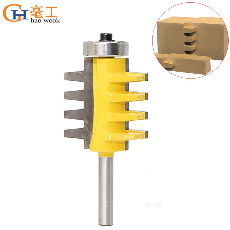 

Haowook 8mm Shank Rail and Stile Finger Joint Glue Router Bit Cone Tenon Woodwork Cutter Power Tools