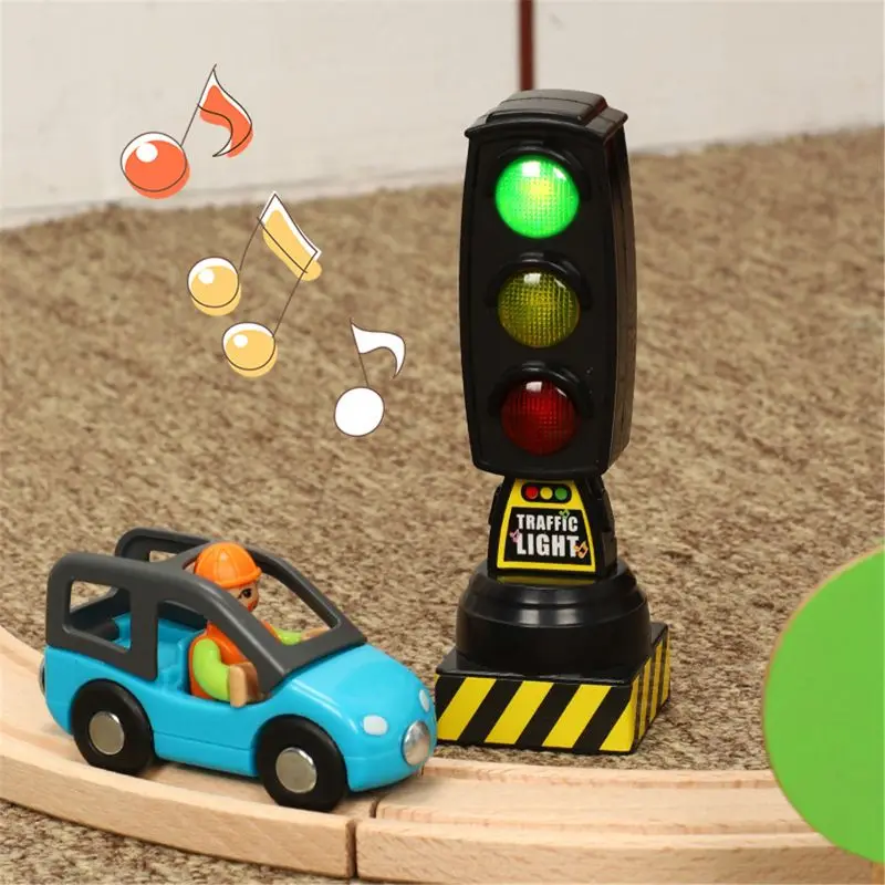 Пение дорожный светильник игрушечный дорожный сигнал модель Дорожный Знак подходит для Brio поезд детский трек серии игрушки аксессуары