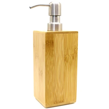 

Promotion! Bamboo Liquid Pump Soap Automatic Refillable Bottles Lotion Dispenser Hand-Washing Bottle for Bathroom