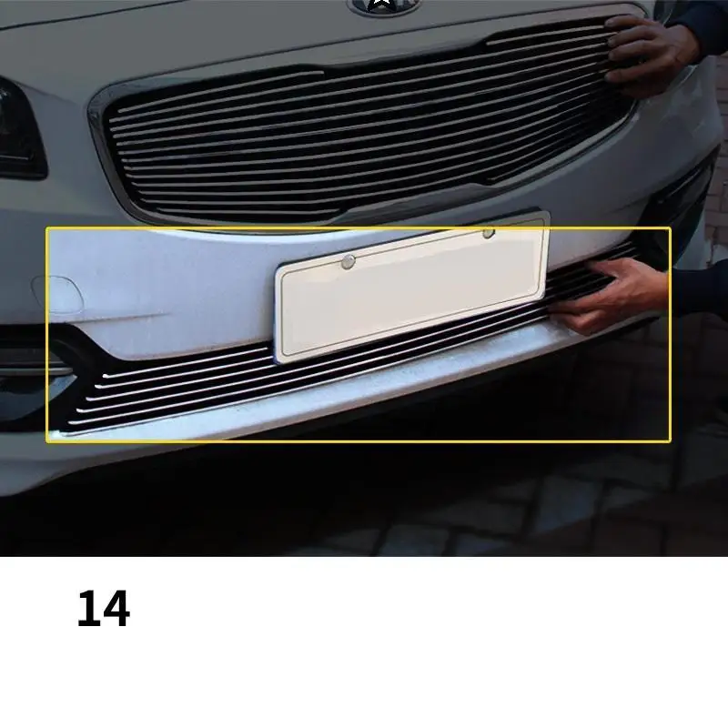 Number 1 Запчасти, молдинги, украшения, модифицированные, Automovil, внешний стиль, автомобильные аксессуары, гоночные грили 14 15 16 17 для Kia K4 - Цвет: Number 1