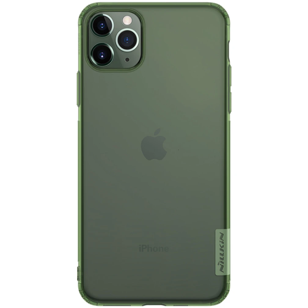Dark green Для iPhone 11 Pro Max чехол Nillkin мягкий натуральный ТПУ чехол для iPhone 11 тонкий силиконовый прозрачный чехол для iPhone 11 Pro Чехол - Цвет: Dark green