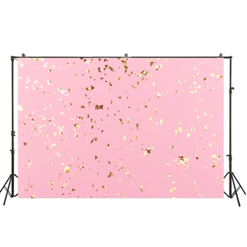 

HuaYi golden shatter decorations pink background photography for newborn photoshoot photography backdrops W-3758