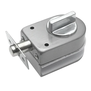 

Glass Sliding Door Latch Lock Non-Apertured Stainless Steel Glass Door Lock for Shower Room Bathroom Accessories