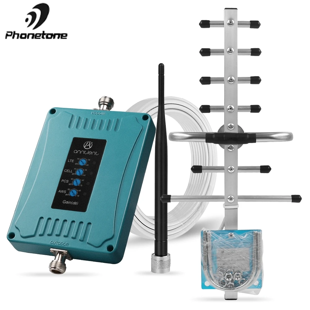 3G 4G LTE Cell Phone Signal Booster Home Office Mobile Repeater Kit 850/1700/1900/700MHz AT&T Verizon Amplifier for Voice/Data 3g 4g lte 700mhz band 13 cell phone signal booster 70db home office cellular repeater kit amplifier