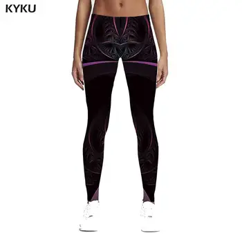 

KYKU Black Leggings Women Fitness Pants Leggins Leggings Trousers Push Ups Elastic Element Spandex Womens Leggings Pants Casual