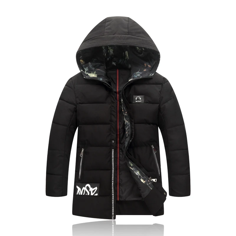 4XL-9XL длинная Парка мужская зимняя одежда теплое мужское плотное пальто с капюшоном зимняя хлопковая стеганая куртка Veste Homme Inverno W15 - Цвет: Черный