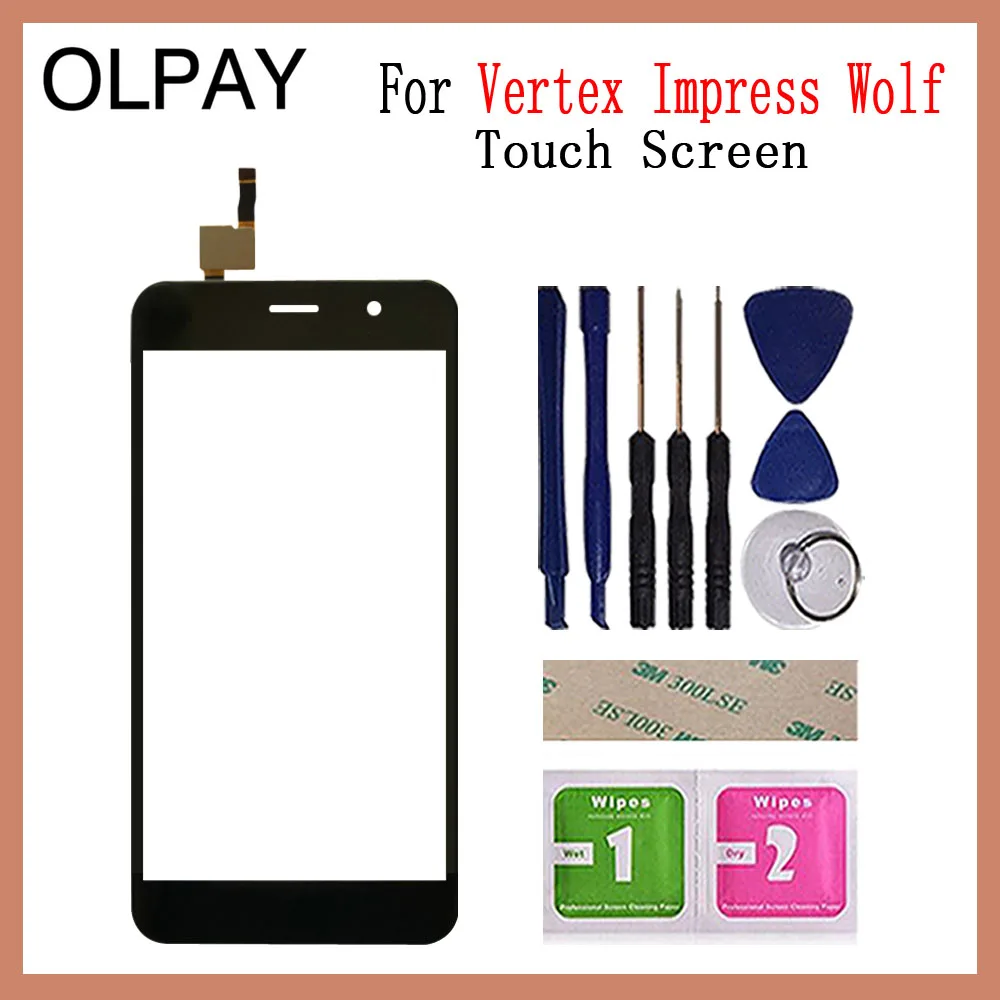 OLPAY 5,0 ''дюймовый мобильный сенсорный экран для Vertex Impress Wolf сенсорный экран дигитайзер панель передняя внешняя стеклянная линза сенсор