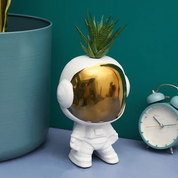 

Home decoration accessories Astronaut Potted Plant Greening Room Planet exploration cosmic space Couple gift wedding souvenir
