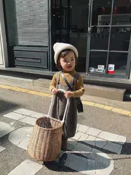 

Rattan Kids Storage Basket Children's Stroller Outdoor Picnic Lunch Basket Shopping Cart On Wheels Pull Cart Women Buy Vegetabl