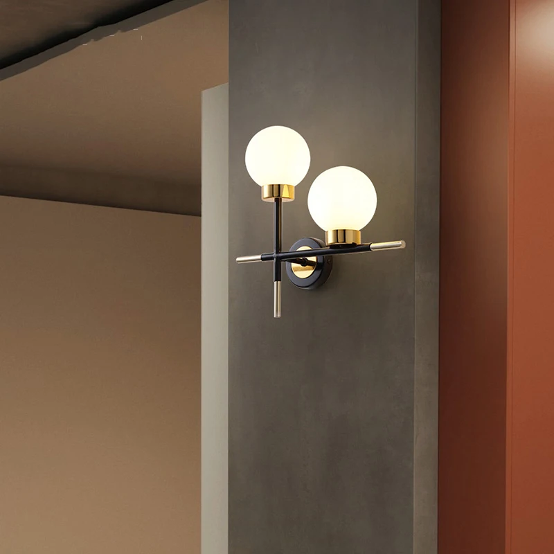 Скандинавское стекло светодиодный настенные светильники в помещении Декор бра ванная комната Светильник для спальни прикроватный для прохода гостиная Studyroom настенные светильники