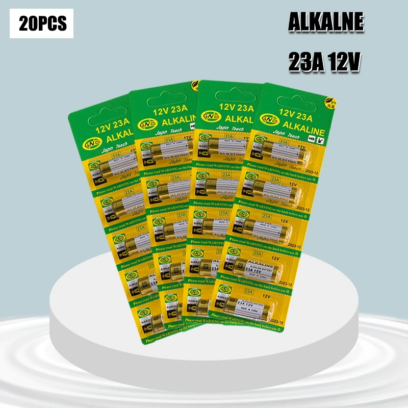 20 Pz/Lotto 12V 23A Batteria Ultra Alcalina Batteria Ad Alta Tensione A23 V23Ga Mn21 Per Calcolatrici/Telecomando/Allarmi