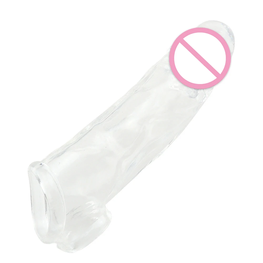 Soft Penis Sleeve Sex Toys Penis Extender Condom for men Delayed Ejaculation Cock Rings Reusable Condoms Adult toy for couple