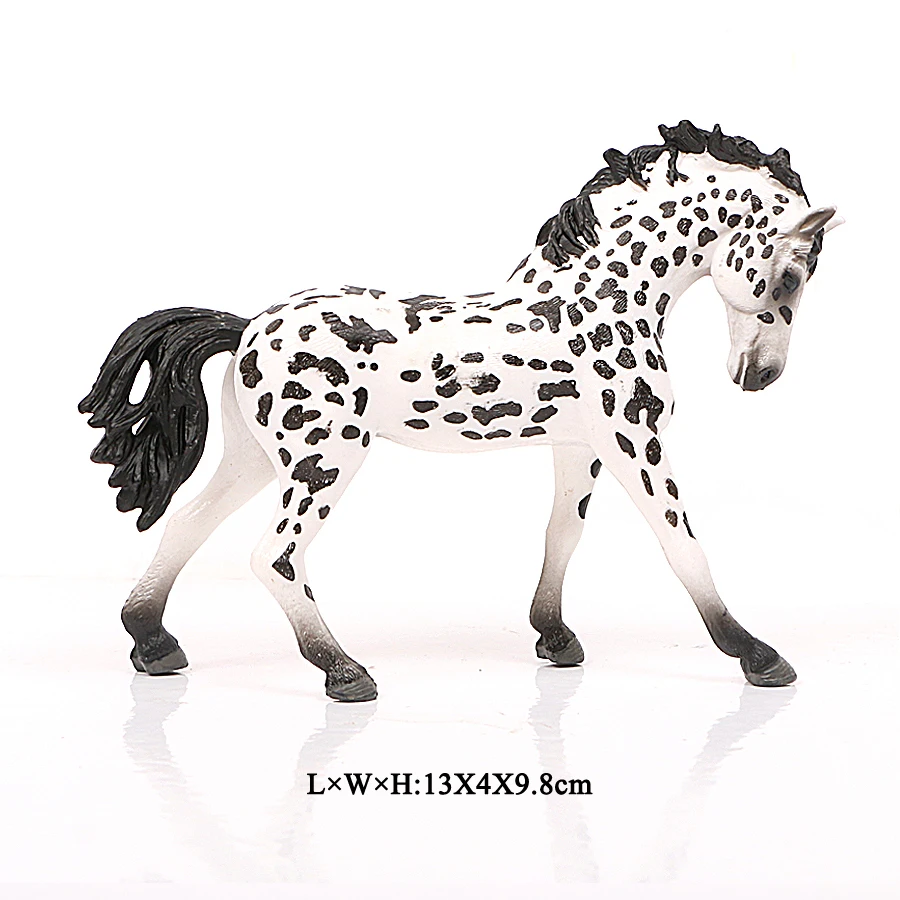 Животные на ферме, модели лошадей, Appaloosa, гарвардский ганновер, Clydesdale Quarter Arabian Horse, фигурки, цельная игрушка для детей - Цвет: 6