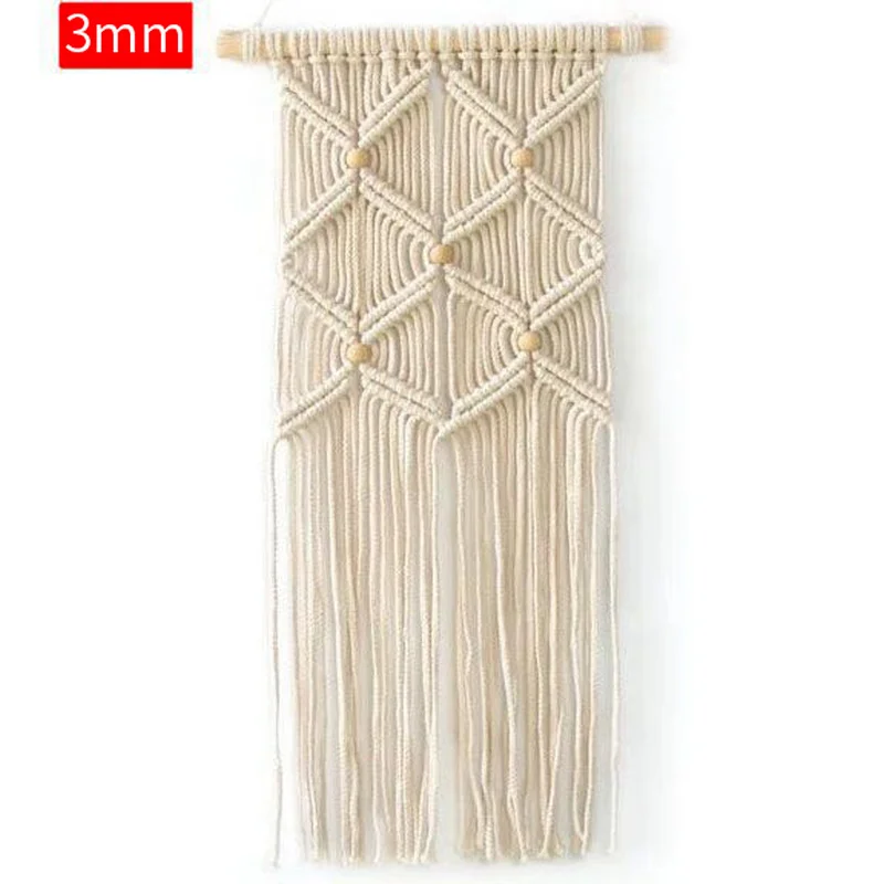 1roll 1-10mm Cotton Cord Natural Beige Cords Twisted Rope Craft Macrame  String For Bag Home Decor Diy Home Textile Accessories - Cords - AliExpress