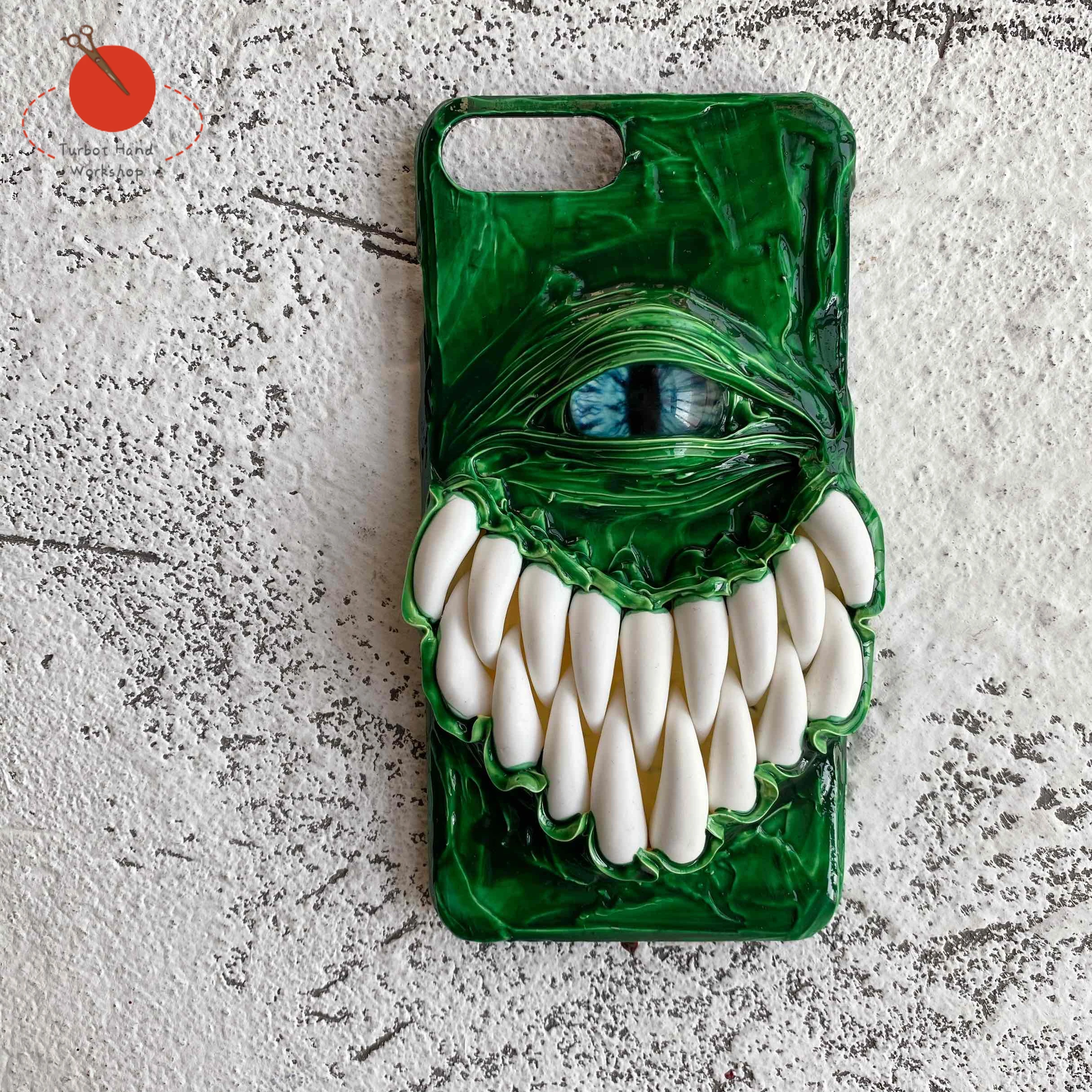 Чехол для телефона Green Big Mouth Cyclops Apple Huawei Xiaomi Note | Мобильные телефоны и аксессуары