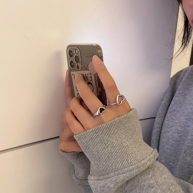 Retro Love Ring Set Light Luxury Minority Exquisite Ring Fashion Ring Female Couple Index Finger Ring - Image 3