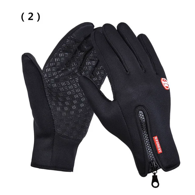 Зимние женские и мужские лыжные перчатки, перчатки для сноуборда, перчатки для езды на мотоцикле, водонепроницаемые зимние ветрозащитные перчатки для кемпинга и отдыха - Цвет: color 1