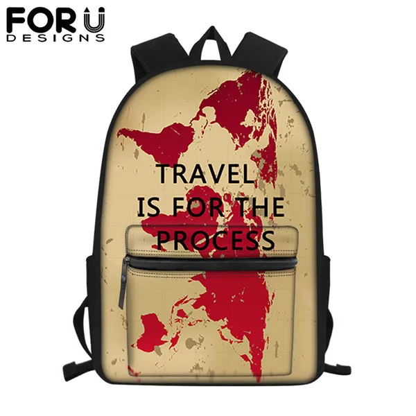 CC5426Z58 FORUDESIGNS/детские школьные сумки для школьников, Карта мира, детский рюкзак для книг, брендовый рюкзак для путешествий, школьный рюкзак для мальчиков-подростков - Цвет: CC5426Z58