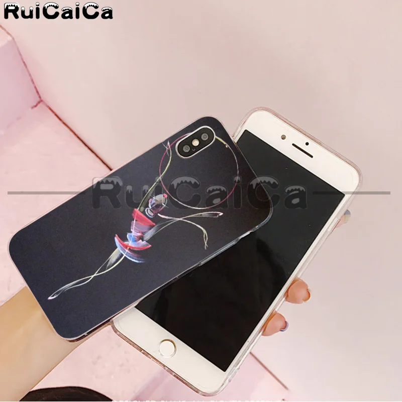 RuiCaiCa Love гимнастический силуэт спортивный мягкий чехол для телефона Apple iPhone 8 7 6 6S Plus X XS MAX 5 5S SE XR чехлы - Цвет: A15