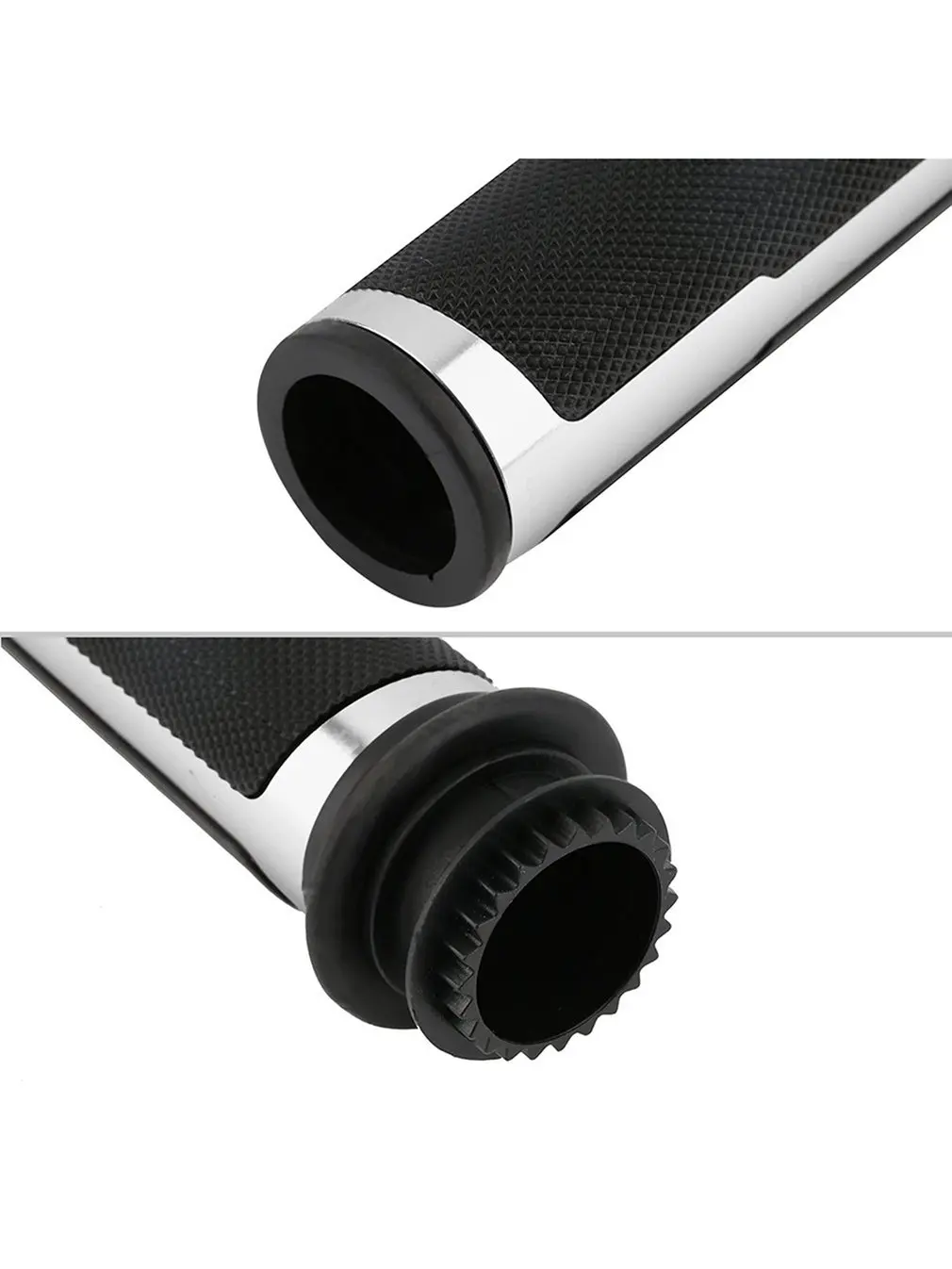 One Pair Universal Motorcycle Bike 22mm Handle Bar Hand Grips Plastic Rubber