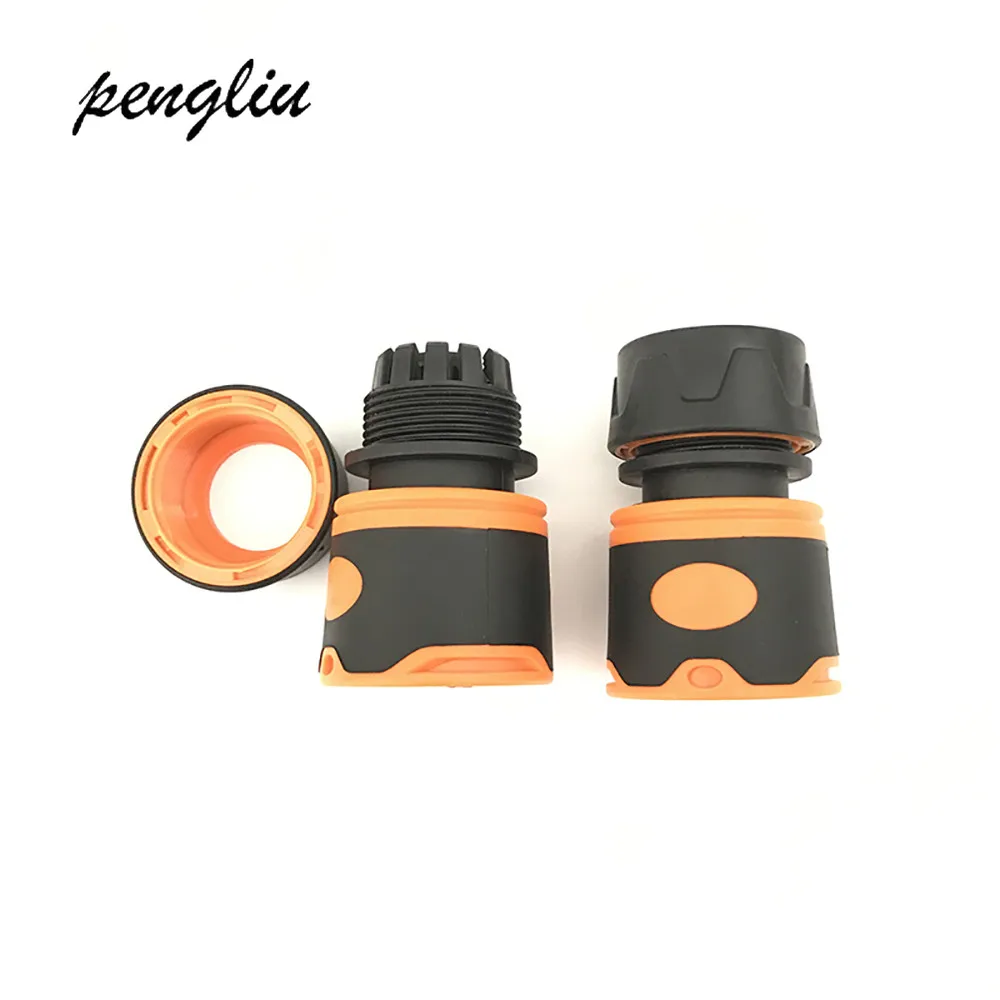 

Durable Water Sprinkle 1/2"Water Hose Connector Pipe Adaptor Tap Hose Pipe Fitting Set 3/4''Quick connector with Rubber Material
