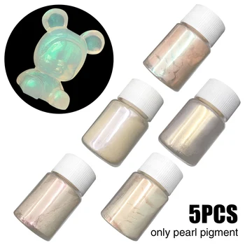 

5pcs Epoxy Resin Jewelry Making Pearl Pigment Magic Crafts Colorants DIY Mica Pearlescent Portable Powder Arts Home