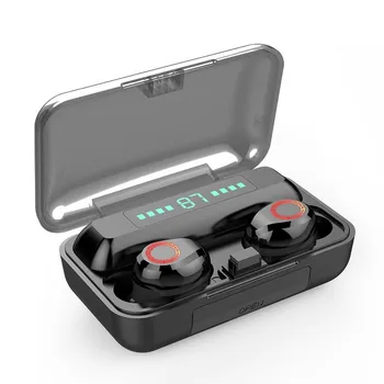 

S12 TWS 5.0 Bluetooth Earphone Digital Display Touch Control Earbuds with 2200mAh Charging Case for Mobile Emergency Charging