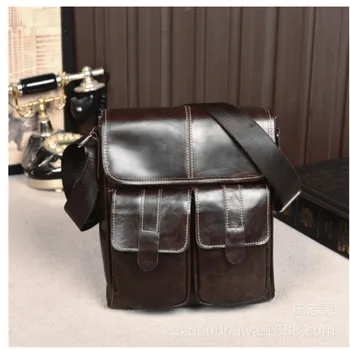 

Men's leather business Shoulder Bag Handbag New Retro Leather Men's handbag top layer cattle leather business briefcase