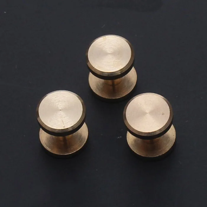 

double flat wallet bag screw brass belt screw Rivet diy handmade fastener hardware leather garment part