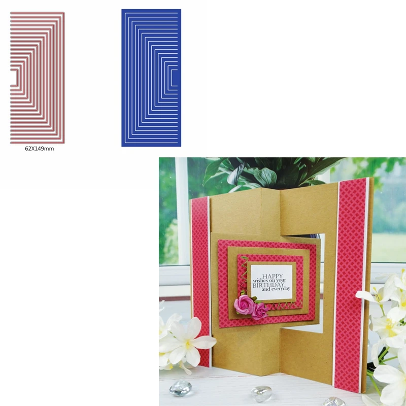 

Composable Half Rectangle Die Cuts For Cards Making Varisized Overlapped Frame dies scrapbooking metal cutting dies new 2019