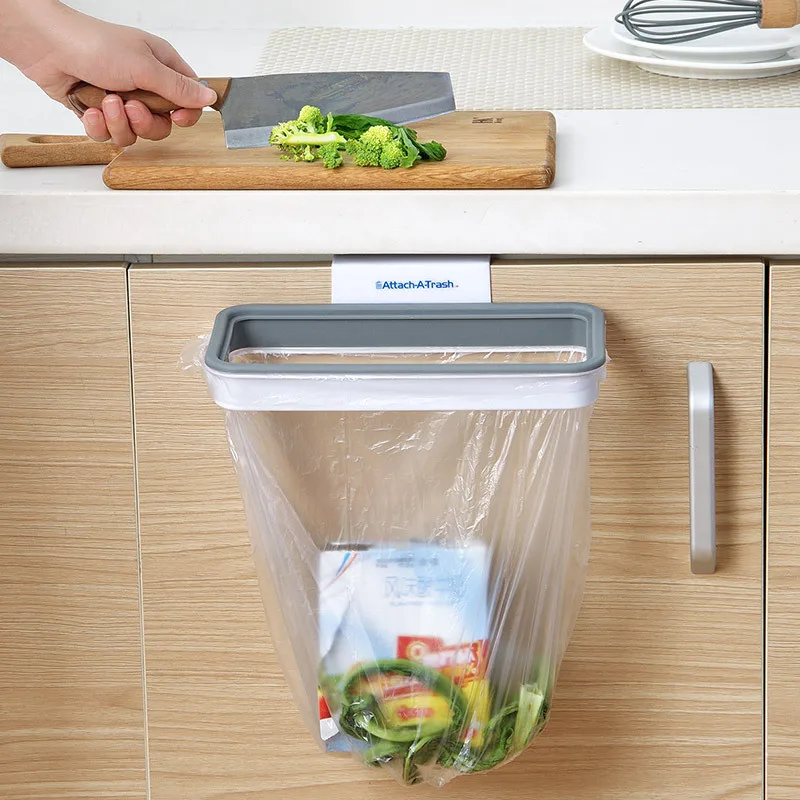 Квадратный держатель для мусорного мешка мешок для мусора мешок держатель мешок для кухонного мусора дверь шкафа назад висящий ящик держатель для хранения дропшиппинг