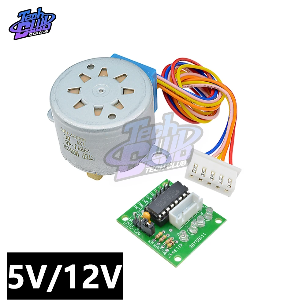 

1Set 28BYJ-48 5V 12V 4 Phase DC Reduction Gear Stepper Motor + ULN2003 Driver Board for Arduino DIY Kit