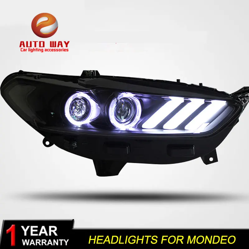 Чехол для стайлинга автомобиля Ford Mondeo фары 2013 2014 2015 СВЕТОДИОДНЫЙ DRL Объектив