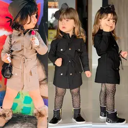 Коллекция 2109 года, зимний плащ с длинными рукавами для маленьких девочек, куртка-ветровка, верхняя одежда, ветрозащитная парка roupa infantil