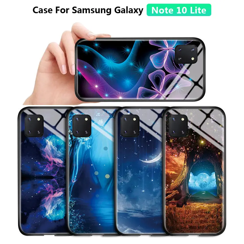 Чехол для Samsung Galaxy Note 10 Lite A81 M60S Aurora Space Magic Dreamlike с радужным градиентом глянцевый