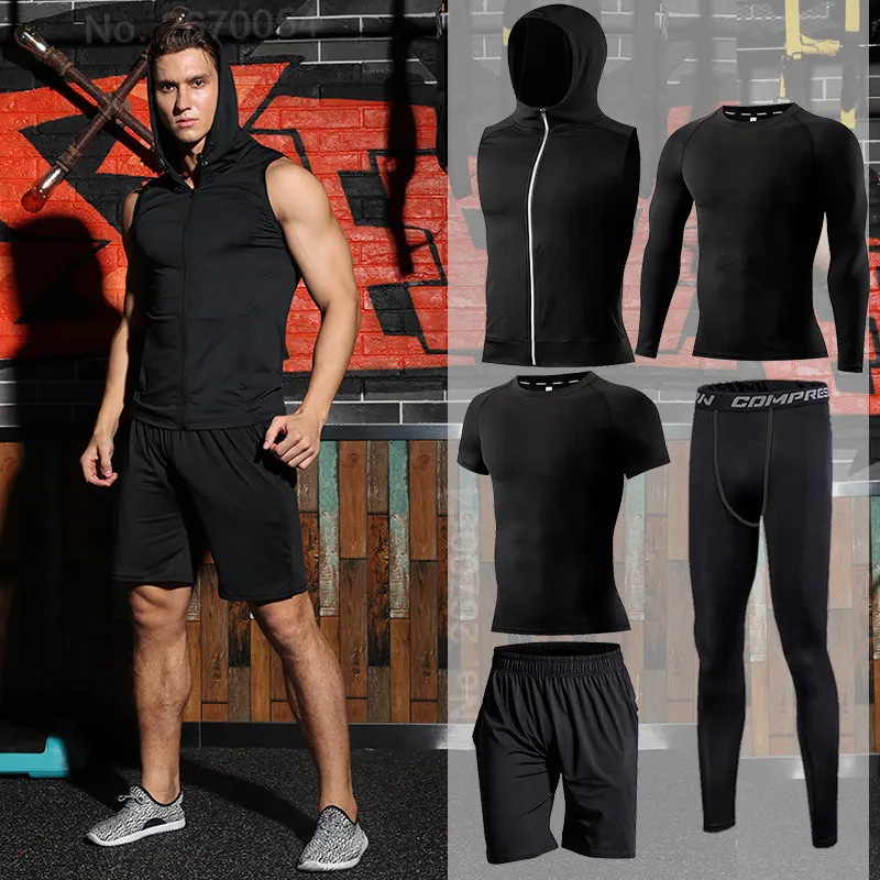 Men's sportswear suits gym running tight sports suit PRO