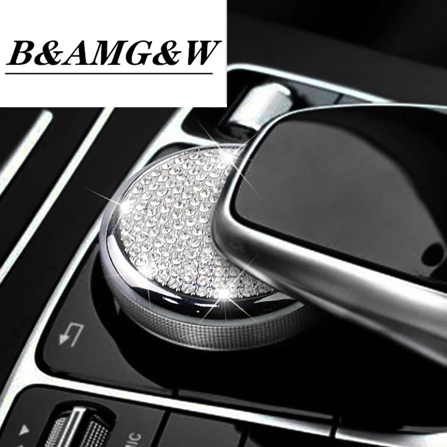 

Styling Crystal Multimedia Knob Cover Adjustment Button Trim for Mercedes Benz C Class W205 GLC200 X253 E Class W213 E300L E200L