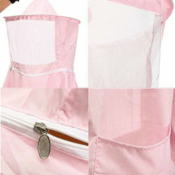 

Beekeeper Suit Professional Bee Beekeeping Apicultura Equipment Protective Suit Clothes Jacket Veil Cool Pink W/ Hat Equip Suit