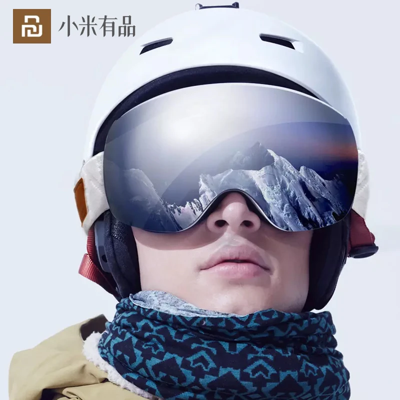

Youpin TS Double Spherical Ski Goggles Glasses Magnetic Men Women HD Vision Anti Ultraviolet Anti Fog Windproof and Shockproof