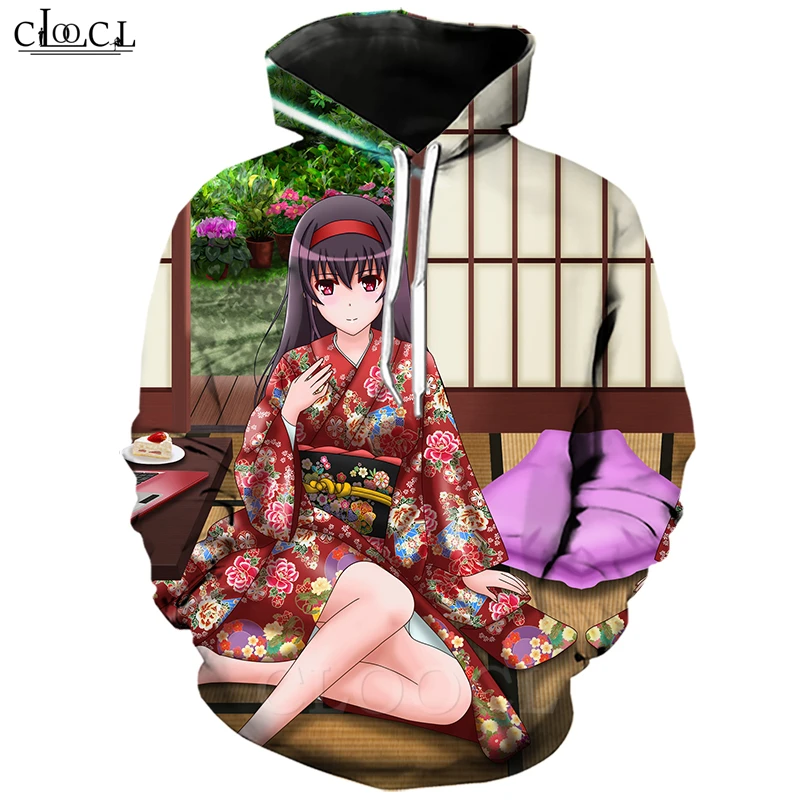 Японское аниме Saenai Heroine No Sodatekata толстовки для мужчин и женщин 3D принт Harajuku со шляпой Толстовка Повседневная Уличная одежда пуловеры