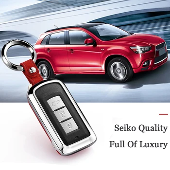 

Suede Leather car key case Bag set fob for MITSUBISHI Outlander/wing gods/2016 Lancer/10 Pajero sport Remote fob key protection