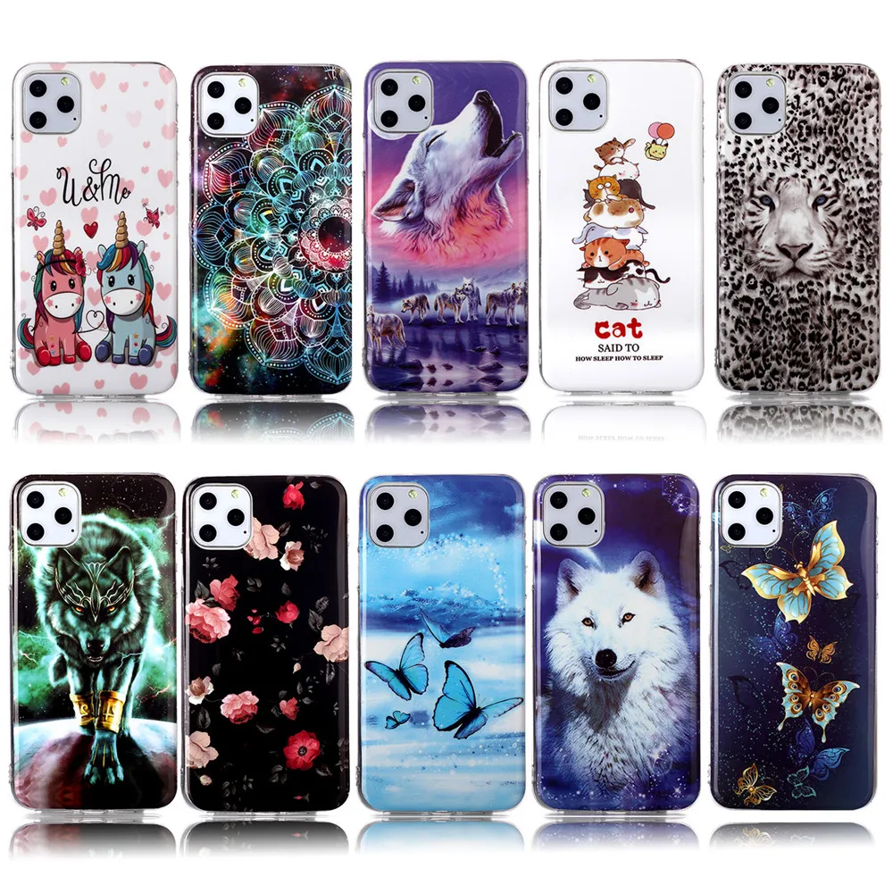 Новый светящийся чехол для iPhone 12Mini/11 12Pro Max XR XS мягкий из ТПУ SE 2020 5S 6S 7 8 Plus|Бамперы| |