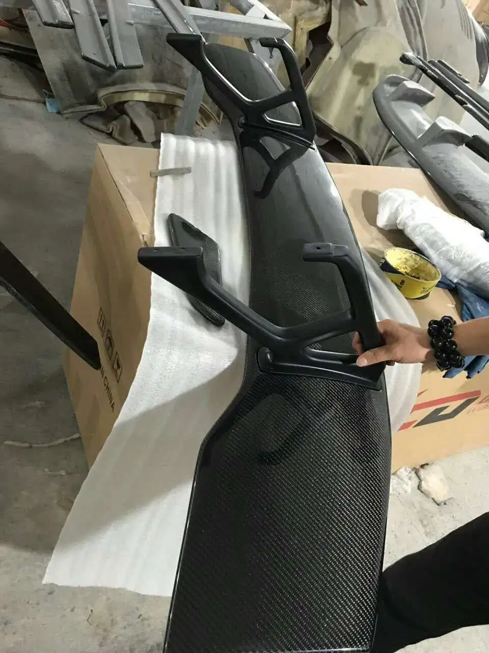 Подходит для 08 14 Gallardo LP550 LP560 LP570 углеродного волокна задний спойлер заднее крыло