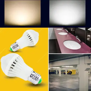 

5W E27 LED Bubble Bulb Infrared Motion Sensor Light 85-265V Water Drop