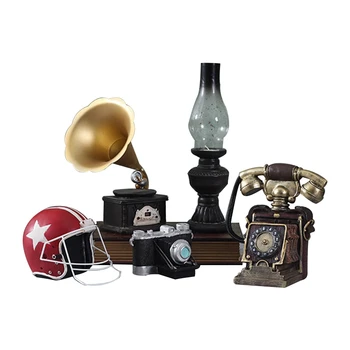 

Vintage Home Decoration Accessories Modern Living Room Gramophone Typewriter Mini Bugle Radio Retro Japan Cute Style W