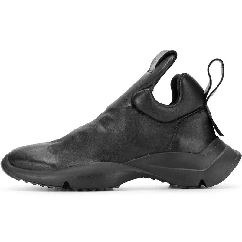 Индивидуальные мужские кроссовки без застежки Роскошные из натуральной кожи в