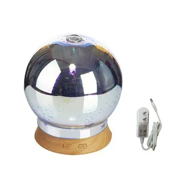 

100ML 100-240V 3D Effect Glass Light Essential Oil Aroma Diffuser Ultra Quiet Ultrasonic Humidifier Aromatherapy Mist Maker