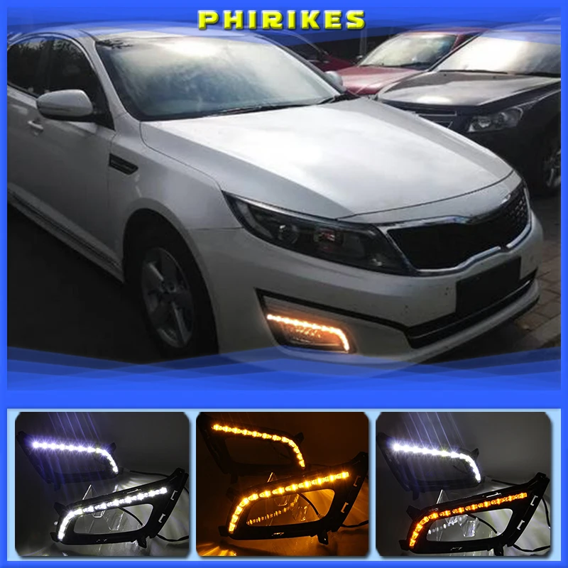 Автомобильные светодиодсветодиодный дневные ходовые огни для Kia K5 Optima 2011-2014 DRL