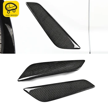 

CARMANGO Car Accessories Side Outlet Badge Emblem Cover Trim Frame Sticker Chrome Decoration for BMW 5 Series G30 2017-2020